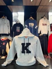 K LOGOLU GRİ HOODIE