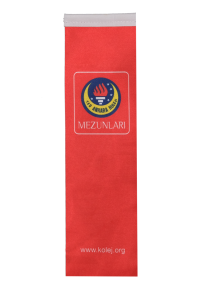 KIRMIZI LOGOLU MASA BAYRAĞI