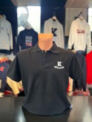 K LOGOLU SİYAH POLO YAKA T-SHIRT