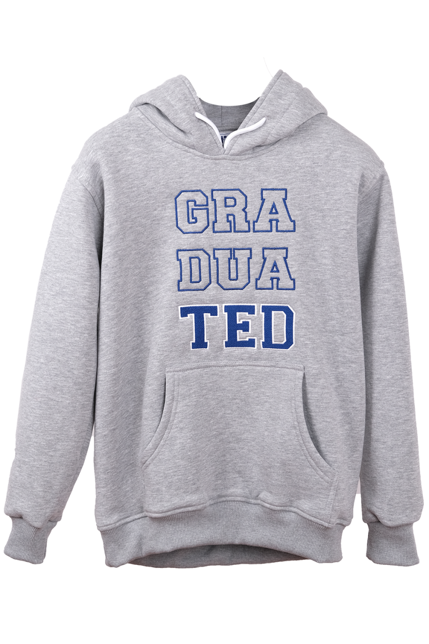 GRADUATED GRİ HOODIE
