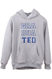 GRADUATED GRİ HOODIE