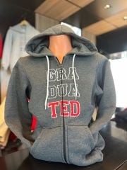 GRADUATED FERMUARLI ANTRASİT HOODIE