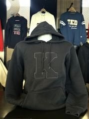 K DOLGU LOGOLU LACİVERT HOODIE