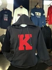 K LOGOLU LACİVERT HOODIE