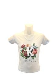 GRADUATED ÇİÇEKLİ BEYAZ T-SHIRT