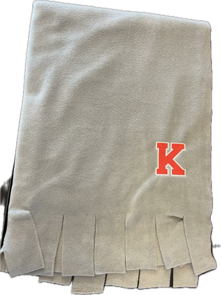 K LOGOLU KALIN GRİ ŞAL